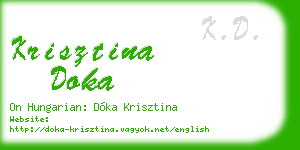 krisztina doka business card