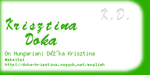 krisztina doka business card